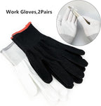 Umaki Automotive Vinyl Wraps Tools Tint Film Kit with 2 Pairs Vinyl Wrap Gloves, 4inch Felt Squeegee, Scraper, Edge Trimmer, Black Utility Vinyl Knife