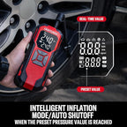 CRAFTSMAN Tire Inflator Portable Air Compressor, Cordless Mini Air Pump for Car Tires with Digital Tire Pressure Gauge, 6000mAh Battery Powered Air Pump, Max Pressure 150 PSI, 12V DC Corded