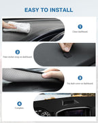 FIILINES Dash Cover for Chevrolet Colorado 2015-2022, Dashboard Mat Colorado Accessories Sunshade Nonslip Mesh Protector No G