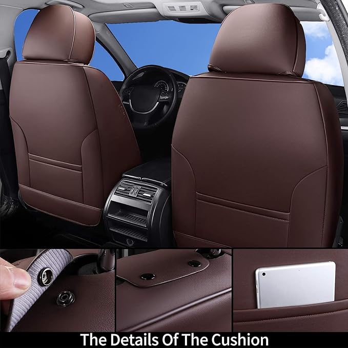 Coverado Seat Covers, Car Seat Covers Front Seats, Car Seat Cover, Car Seat Protector Waterproof, Car Seat Cushion Nappa Leat