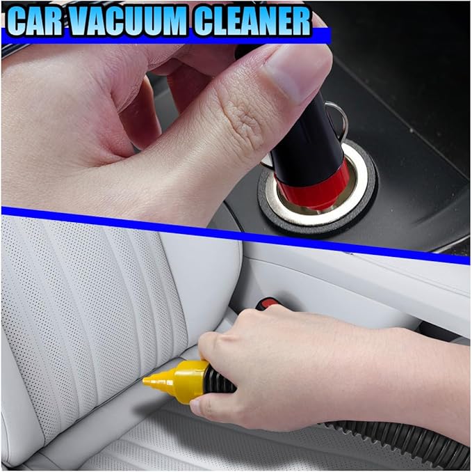 Car Vacuum Cleaner, DC 12V Multi-Purpose Automotive Wet and Dry Vacuum with 3 Nozzles, Portable Handheld Vehicle Interior Dus
