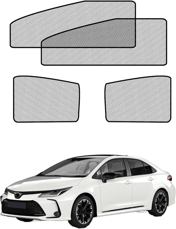 Car Window Shades for Toyota-Corolla(2019-2024),4 Pack Car Window Cover for Baby Sun Shade Blocker Breathable Mesh,Reduce UV Rays & Heat Insulation Privacy Protection for Camping, Travel, Sleep