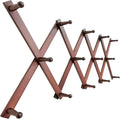SKOLOO Hat Rack for Wall with 14 Hooks, Solid Wooden, Modern, Expandable Coat Rack Wall Mount for Coats, Hats, Bags, Baseball