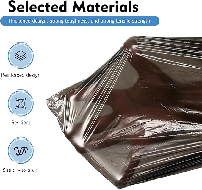 100PCS Car Trash Can Bags, Thicken Small Garbage Bags, 1-2 Gallon Portable Trash Can, Strong Mini Trash Bags, for Car Home Office Kitchen Bathroom Bedroom (Black)