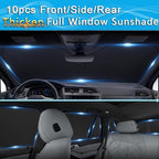 KMF 10pcs Thicken Sun Shades Custom Fit for BMW X5 Accessories 2019-2025 2026, Full Car Window Covers Sunshade for Windshield Side Rear, UV Block Protecting Privacy for Car Camping Blackout Outdoor