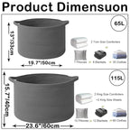 65L Large Blanket Basket, 19.7" L x 19.7" W x 13" H Cotton Rope Woven Storage Basket,Laundry Hamper for Toys, Clothes, Pillow
