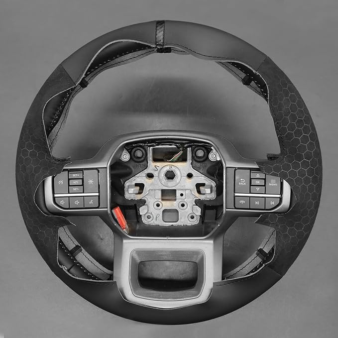 MEWANT Hand Stitch Steering Wheel Cover for Ford F150 Lightning F350 F450 Expedition 2022-2024 Ford F150 Truck Accessory