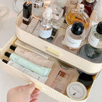 Stackable Plastic Organizer Big & Spacious Drawer | Organize Eyeshadow Palettes, Cosmetics, and Beauty Supplies on a Vanity. 