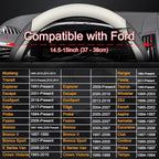 HAOTULE Nappa Leather Slim and Stylish Steering Wheel Cover, for Ford Steering Wheel Cover Accessories Interior Modification,
