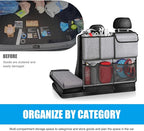 Hanging Car Trunk Organizer, Detachable Seat Back Storage Bag with Lids & 7 Large Pockets, Waterproof Space Saving Cargo