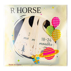 R HORSE Wooden Baby Closet Dividers - 8Pcs Dragon Baby Closet Organizer, Double-Sided Newborn Clothes Size Hanger Dividers, N