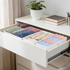 Drawer Organizer Clothes, 16 Pack Dresser Organizer Bins, Foldable Closet Organizers and Storage Fabric Dresser Bins, Shallow