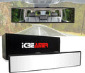9.4" ICBEAMER Clip On Rear View Mirror | Convex Clear Tint, Panoramic Wide Angle HD Glass, Anti Glare, Universal Fit for Car, SUV, Truck | Eliminates Blind Spots (1 Pack)