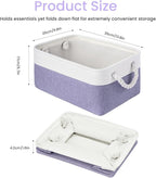 Storage Baskets for Shelves 13.8x9.8x6.7 Inch, Foldable Fabric Storage Bins with Handles, Small Storage Baskets for Organizin