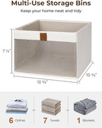 StorageWorks Closet Storage Bins, Storage Baskets with Clear Window and Handles, Foldable Fabric Organizer for Clothes, Shelv