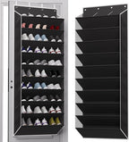 TAHAVICE 10-Tier Large Size Over The Door Shoe Organizer, Holds 30 Pairs Hanging Shoe Rack with Deep Pockets for Closet, Spac