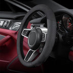 Yangday Leather Steering Wheel Cover for Dodge Ram 1500 2500 3500, 15.5-16 inches Car Steering Wheel Cover with Non-Slip Brea