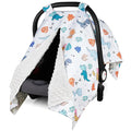 Rquite Car Seat Cover Baby, Carseat Covers Baby Girl, Winter Infant Car Seat Cover, Warm Minky Car Seat Canopy, Baby Carrier 