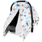Rquite Car Seat Cover Baby, Carseat Covers Baby Girl, Winter Infant Car Seat Cover, Warm Minky Car Seat Canopy, Baby Carrier 