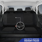 Skechers Memory Foam Seat Covers,Thick Cool Touch Fabric Car Seat Covers,Seat Cover Full Set Airbag Compatible,Automotive Com