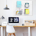 Sieral 4 Pcs Pegboard Baskets Metal Wire Shelf Baskets Peg Board Organizer Accessories Wall Mount Organizer Attachments for G