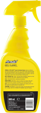 Formula 1 Dry Clean Carpet & Upholstery Cleaner - Stain Remover Spray for Car Seats & Floor Mats, Odor Eliminator for Interio