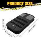 Car Sun Visor Organizer with Panel, Universal Multi-Pocket Storage, Zipper Compartments & Glasses Clip for Cars, SUVs & Trucks