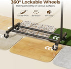 Clothes Rack for Hanging Clothes: Clothing Coat Garment Rolling Racks with Wheels Shelf Portable Closet Storage Organizer War