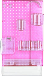 Azar Displays 900940-PNK The DIY Multi-Purpose 10-Piece Pegboard Wall Organizer Kit with One Panel and Accessory Assortment: 