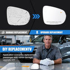 Passenger Side Mirror Glass Replacement Compatible with 2021-2025 Chevy Trailblazer & 2024-2025 Trax, Right Side Mirror with Heated and Blind Spot Detection, Replaces OEM 42895616, 42775837