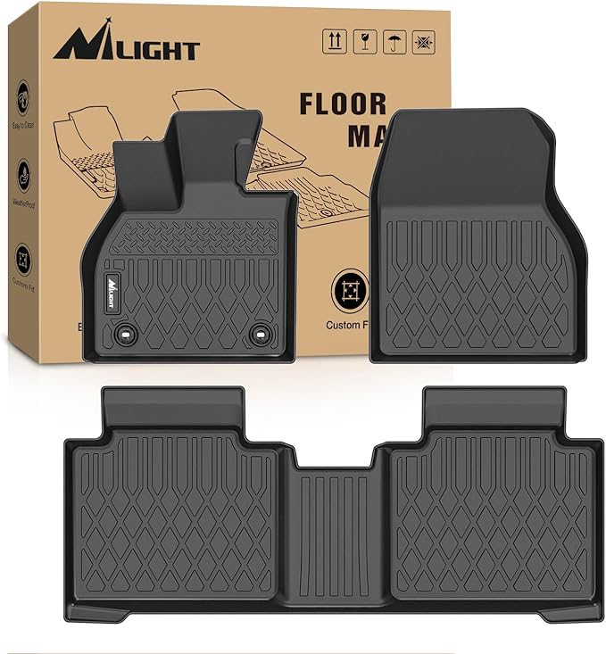 Nilight TPE Floor Mats for Subaru Solterra Toyota BZ4X 2023 2024 2025 2026, All Weather Custom Fit Heavy Duty Floor Liners