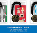 R. Nichols Cat Luggage Tag Set - Sturdy Waterproof Plastic Travel Labels for Baggage, Suitcases, Backpacks, and Diaper Bags, 