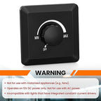 GZV 12V Dimmer Switch, 200W PWM Dimmer Switch - Adjustable Brightness for LED, Halogen, Incandescent & Strip Lights - Compatible with RV, Auto, Truck, Marine, Black
