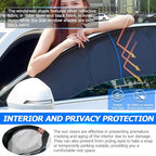 Karltys 3PCS Windshield Sun Shade for 2016-2021 Honda Civic, Front and Side Window Sunshade Custom Fit 10th Gen. Civic, Thick Reflective Sun Visor Cover Protector Blocks Heat UV Rays