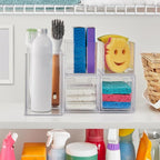 STORi Chloe Space-Saving Clear Drawer Organizer (4 Tall Drawers) Sort Office, Kitchen, Beauty Supplies, Makeup, Pens, Jewelry