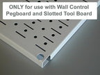 Wall Control 4 ft. Metal Pegboard Organizer - Standard Tool Storage Kit & Deluxe Hook Assortment for Slotted Tool Board - Whi