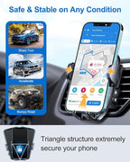 vanva Universal Air Vent Car Mount, [ Big Phones & Thick Case Friendly ] Cell Phone Holder for Car Hands Free Clamp Cradle Vehicle fit for All Apple Smartphone