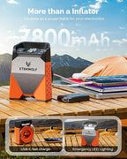 ETENWOLF ZEPHYR S3 Tire Inflator Portable Air Compressor, 1 Min Fast Inflation and 100% Duty Cycle, 160 PSI Air Pump for Cars, SUVs, Bikes, Balls (Vivid Orange)