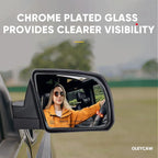 Passenger Side BSD Mirror Compatible with Toyota Tundra 2007-2020, Toyota Sequoia 2008-2017 - Blind Spot Indicator, Heated, Right Side Mirrors Replacement Glass