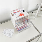 2 Pack Bandage Storage Organizer for Wall, Plastic Medical Supplies Container for Home Medicine Cabinet, Elastic Bandage Wrap