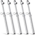 5 Pack Dual Head Tire Pressure Gauge Pencil Tire Gauges Heavy Duty Air Gauge Tire Pressure Dual Head Chucks Auto Service Gage Range to 10-150psi/ 1-10bar for Car Truck Bike Motorcycle, Silver