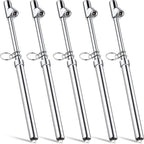 5 Pack Dual Head Tire Pressure Gauge Pencil Tire Gauges Heavy Duty Air Gauge Tire Pressure Dual Head Chucks Auto Service Gage Range to 10-150psi/ 1-10bar for Car Truck Bike Motorcycle, Silver