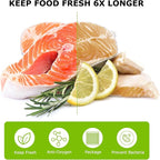 Bonsenkitchen Precut Vacuum Bags 100 Quart 8" x 12", BPA Free, Commercial Grade Textured Food Sealer Bag, Thick Embossed Bags