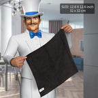 MR.SIGA Microfiber Cleaning Cloth, All-Purpose Microfiber Towels, Streak Free Cleaning Rags, Pack of 12, Black, Size 32 x 32 