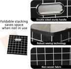 Yunkeeeper storage bins Cubes, Fabric Cube Organizer with Handle, Foldable Cube Bins for Cloth or Accessary Storage, 11x11x11