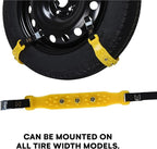 Boulder Tools Adjustable Anti-Slip Tire Chains for Car, Truck, SUVs - Compatible for (7.2-11.6 inch) Tires, Easy Install and 