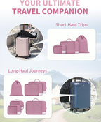 ECOHUB 6 Set Packing Cubes for Travel Durable Suitcase Organizer Bags Set with Personalized Tag Travel Essentials with Shoe B