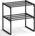 SONGMICS Shoe Rack, 2-Tier Shoe Organizer, Metal Storage Shelf, Upright or Upside Down, for 3-6 Pairs, Stackable, for Entrywa