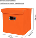 Closet Organizers Fabric Storage Bins With Lids Collapsible Cube Storages Organizer Basket With Handles,Storage Boxes for Clo