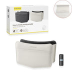 Car Trash Can Small Leather Vehicle Trash Bin Car Dustbin Garbage Organizer Holder with Trash Bag Foldable Mini Cars Storage Bag Container for Auto SUV Van Trucks (White,Glovebox Hanging)
